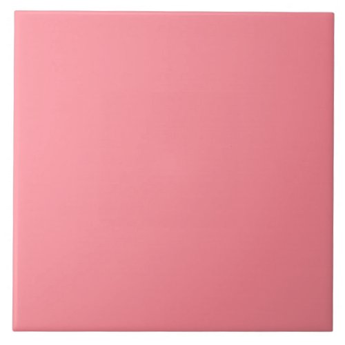 Coral Pink Solid Color Ceramic Tile