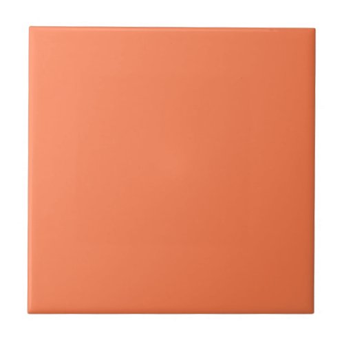 Coral Pink Solid Color  Classic Elegant Ceramic Tile