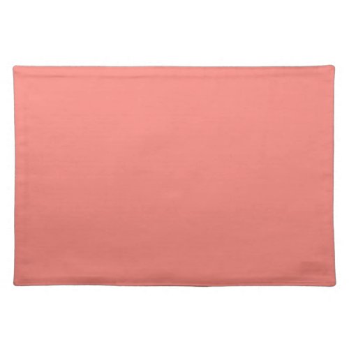 Coral Pink Solid Color Cloth Placemat