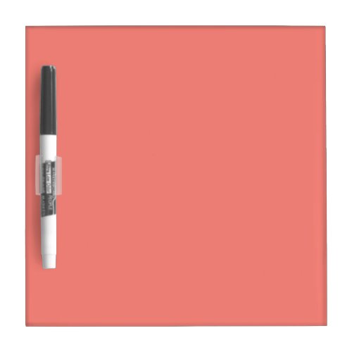 Coral Pink Solid Color Dry Erase Board