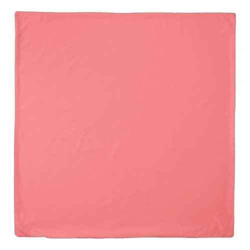 Coral Pink  solid color  Duvet Cover