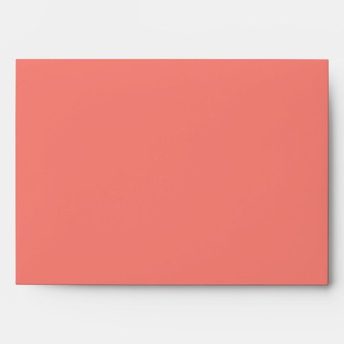Coral Pink Solid Color Envelope