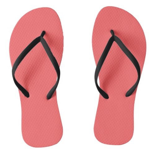 Coral Pink  solid color  Flip Flops