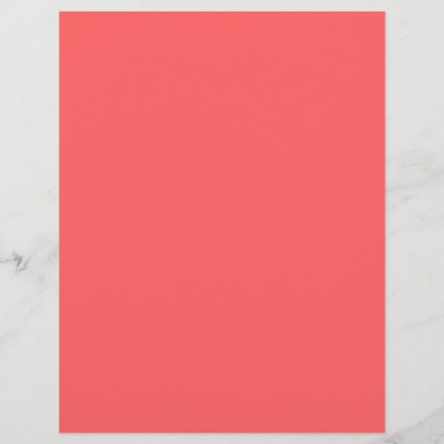 Coral Pink  solid color  Letterhead