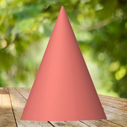 Coral Pink Solid Color Party Hat