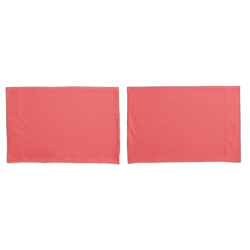 Coral Pink  solid color  Pillow Case