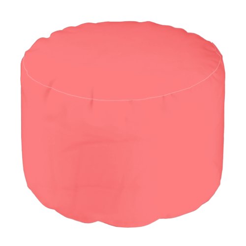 Coral Pink  solid color  Pouf