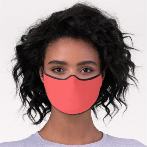 Coral Pink  solid color  Premium Face Mask