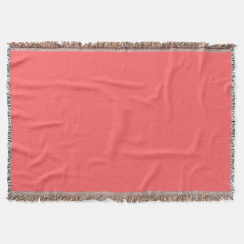 Coral Pink  solid color  Throw Blanket