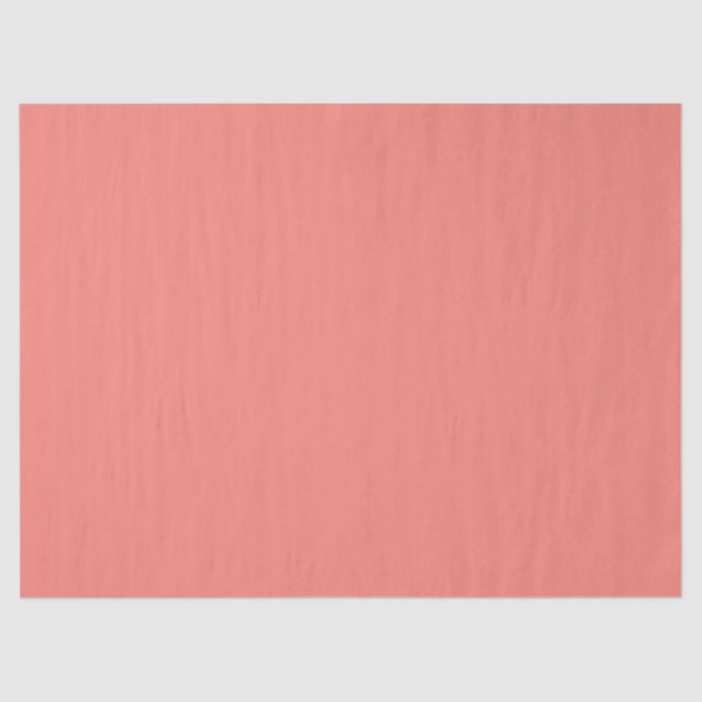 Coral Pink Solid Color Tissue Paper (Front)