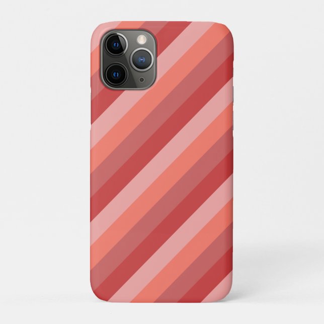 Coral Pink Stripes   Case-Mate iPhone Case (Back)