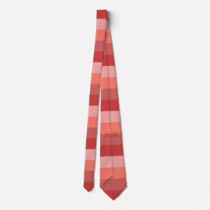 Coral Pink Stripes Neck Tie