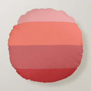 Coral Pink Stripes Throw Pillow