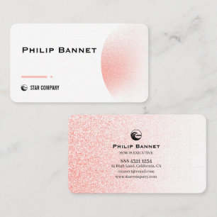 Coral Pink Stylish Trendy Business Card