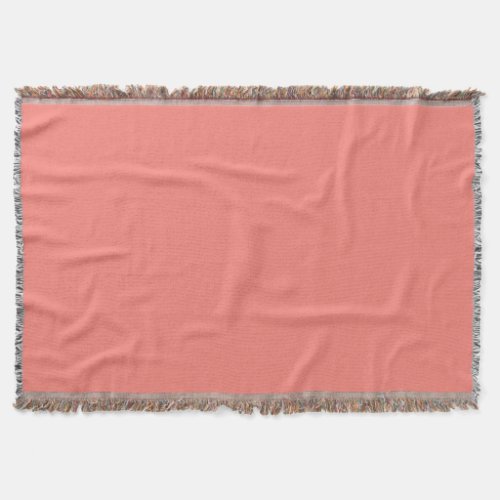 Coral Pink Throw Blanket