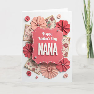 Coral Plaque Mothers Day Card