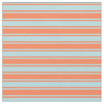 [ Thumbnail: Coral & Powder Blue Colored Pattern Fabric ]