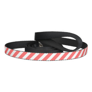 Coral Preppy Stripes Pet Leash