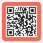 Coral QR CODE Sticker