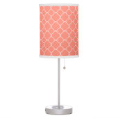 Coral Quatrefoil Pattern Table Lamp (Left)