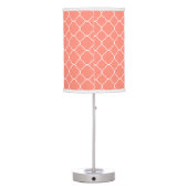 Coral Quatrefoil Pattern Table Lamp (Back)