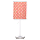 Coral Quatrefoil Pattern Table Lamp (Right)