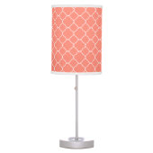 Coral Quatrefoil Pattern Table Lamp (Front)