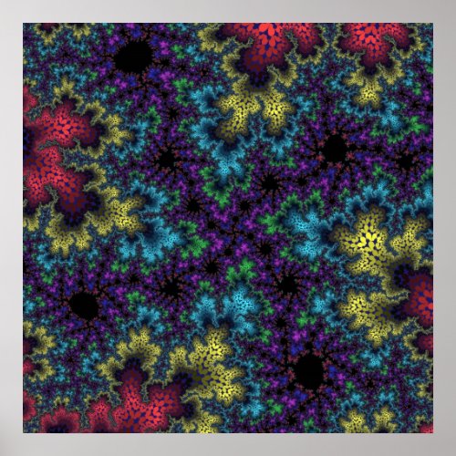 Coral Rainbow Speckle Poster