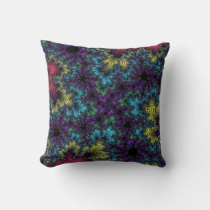 Coral Rainbow Speckle Throw Pillow