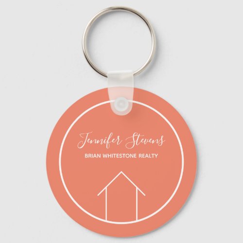 Coral Real Estate Company Personalized Realtor Keychain