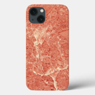 Coral Red Marble Texture iPhone 13 Case