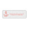 Coral-red Nautical Boat Anchor & Stripes