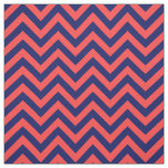 Coral Red, Navy Blue LG Chevron ZigZag Pattern 12I Fabric