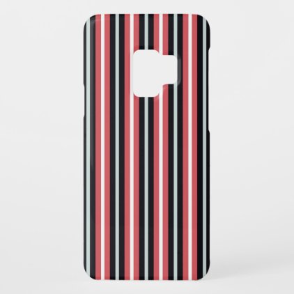 Coral Red Navy Blue White Stripes Case-Mate Samsung Galaxy S9 Case