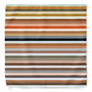 Coral Red Turquoise Blue Yellow Orange Pink Stripe Bandana