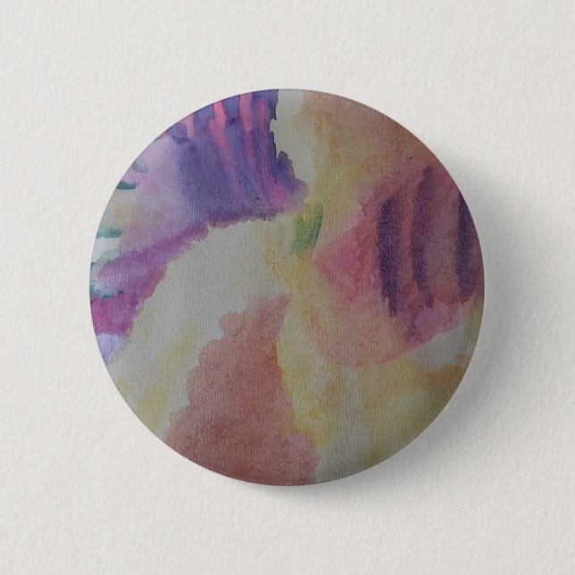 Coral Reef Abstract Art  Button (Front)