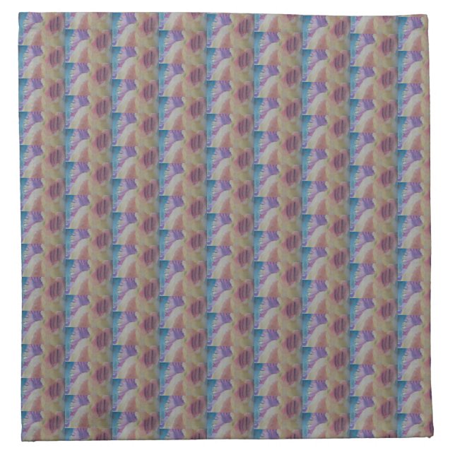 Coral Reef Abstract Art Cloth Napkin (Front)