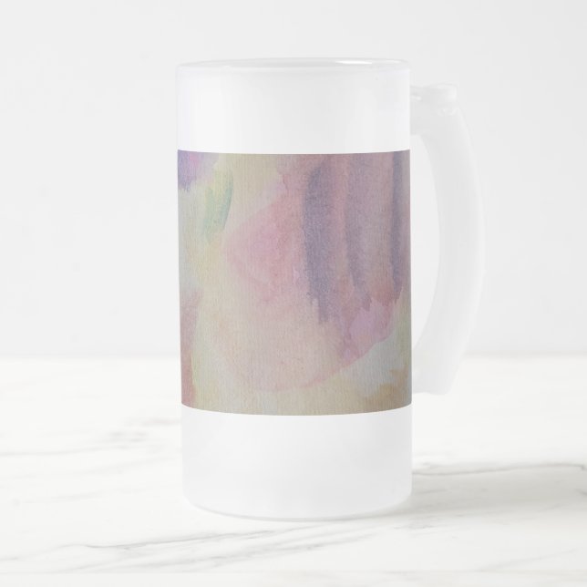 Coral Reef Abstract Art Frosted Glass Beer Mug (Front Right)