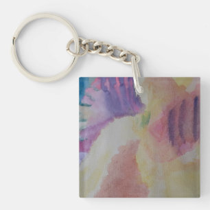 Coral Reef Abstract Art Keychain