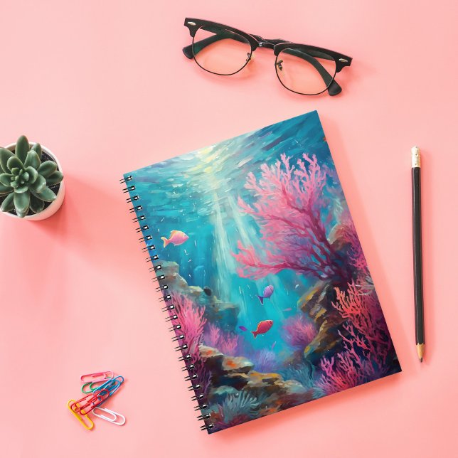 Coral Reef Abstract Ocean Modern Art Notebook (Creator Uploaded)