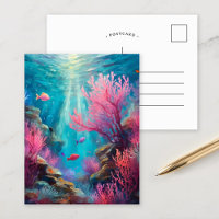 Coral Reef Abstract Ocean Modern Art