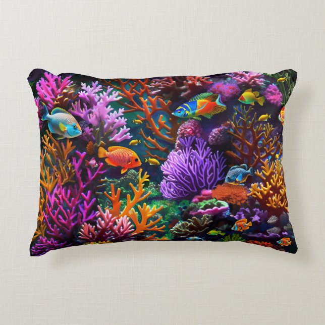 Coral Reef Accent Pillow (Front)