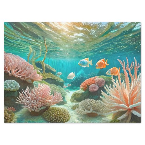 Coral Reef Afternoon Design 3 Tissue Paper