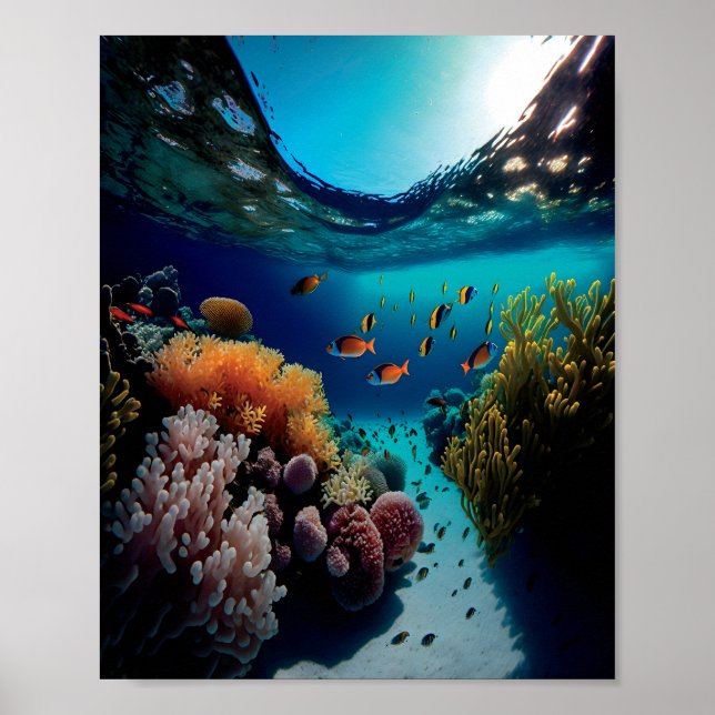Coral Reef And Tropical Fish Coral Reef Adventure Poster (Front)