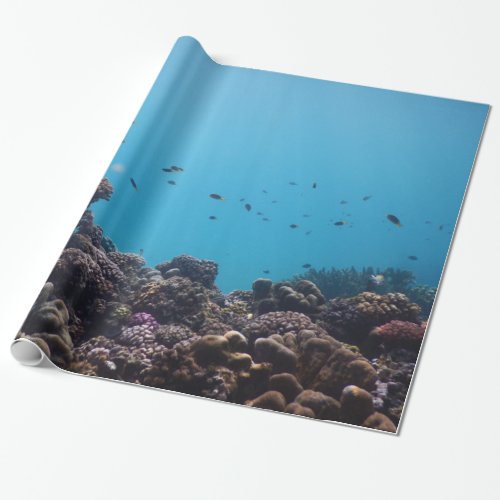 Coral Reef and Tropical Fish of Pacific Ocean Wrapping Paper