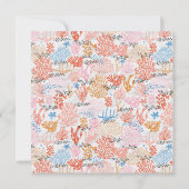 Coral Reef Baby Shower Table Card (Back)