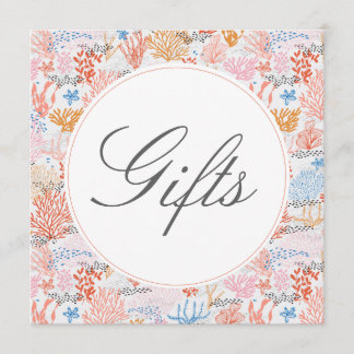 Coral Reef Baby Shower Table Card