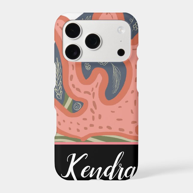 Coral Reef Beach Botanical Illustration Pattern Iphone Case (Back)