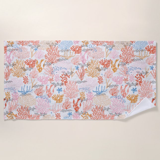 Coral Reef Beach Towel (Front)