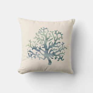 Coral Reef Blue Coastal Living Throw Pillow